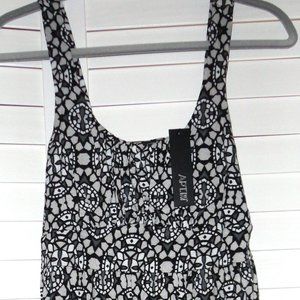 Sleeveless Abstract Casual Dress Above Knee Length